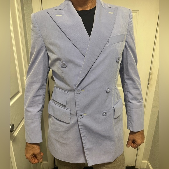 Vivienne Westwood - Oversized Double-Breasted Pinstriped Cotton-blend Blazer 42 - Picture 7 of 11